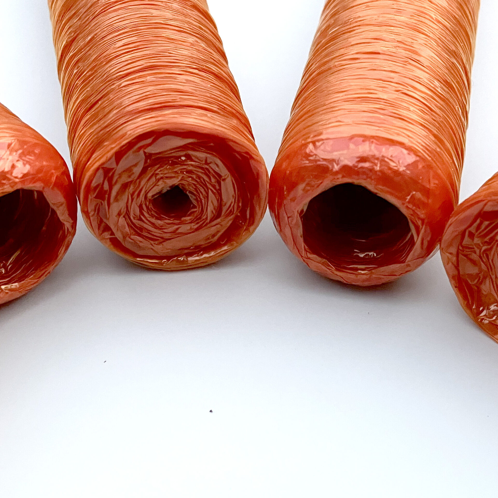 Cellulose sausage casing for hotdog