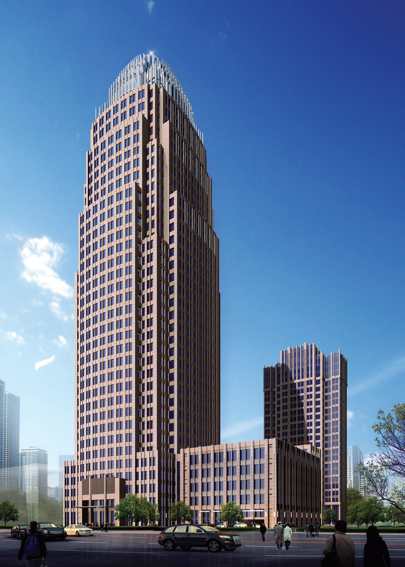 The super high-rise steel structure project in Zibo, Shandong Province