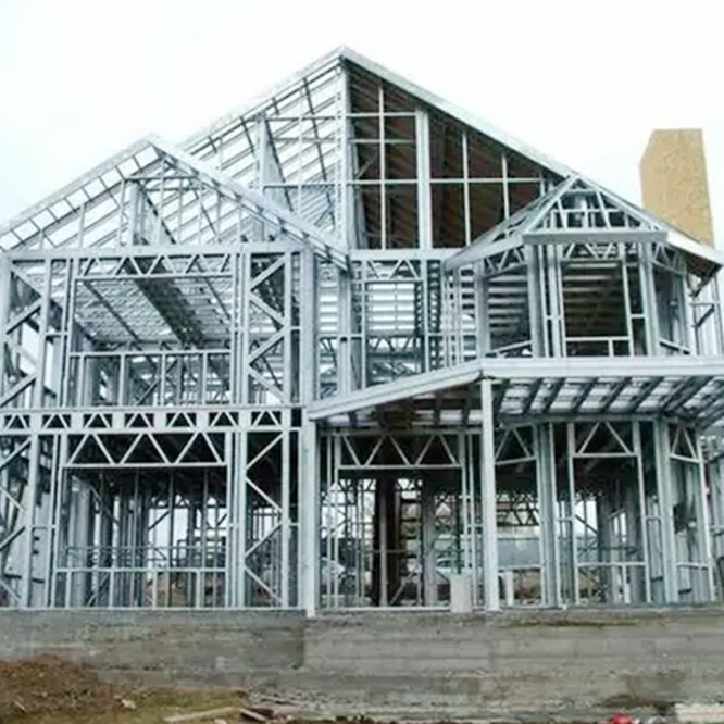 Earthquake Proof Two Stories Single Family Light Steel Frame Fabricated Prefab Villa