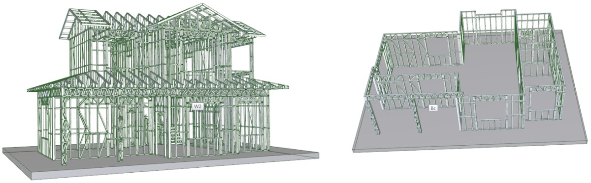 轻钢房屋主体框架两个