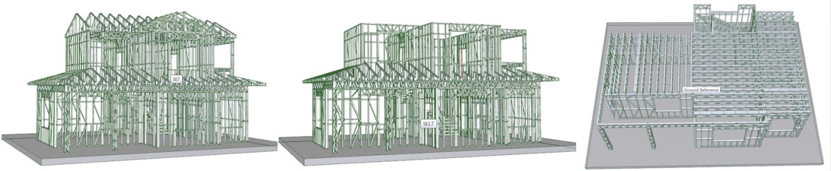 轻钢房屋主体框架三个