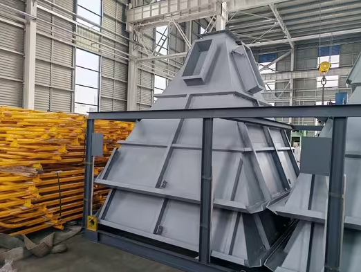 Steel dust collection hopper