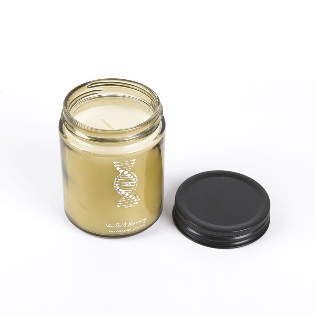 Private label OEM Home decorative Gift Vintage Soy wax candle Luxury Amber Brown Jar Glass candle Scented Candle