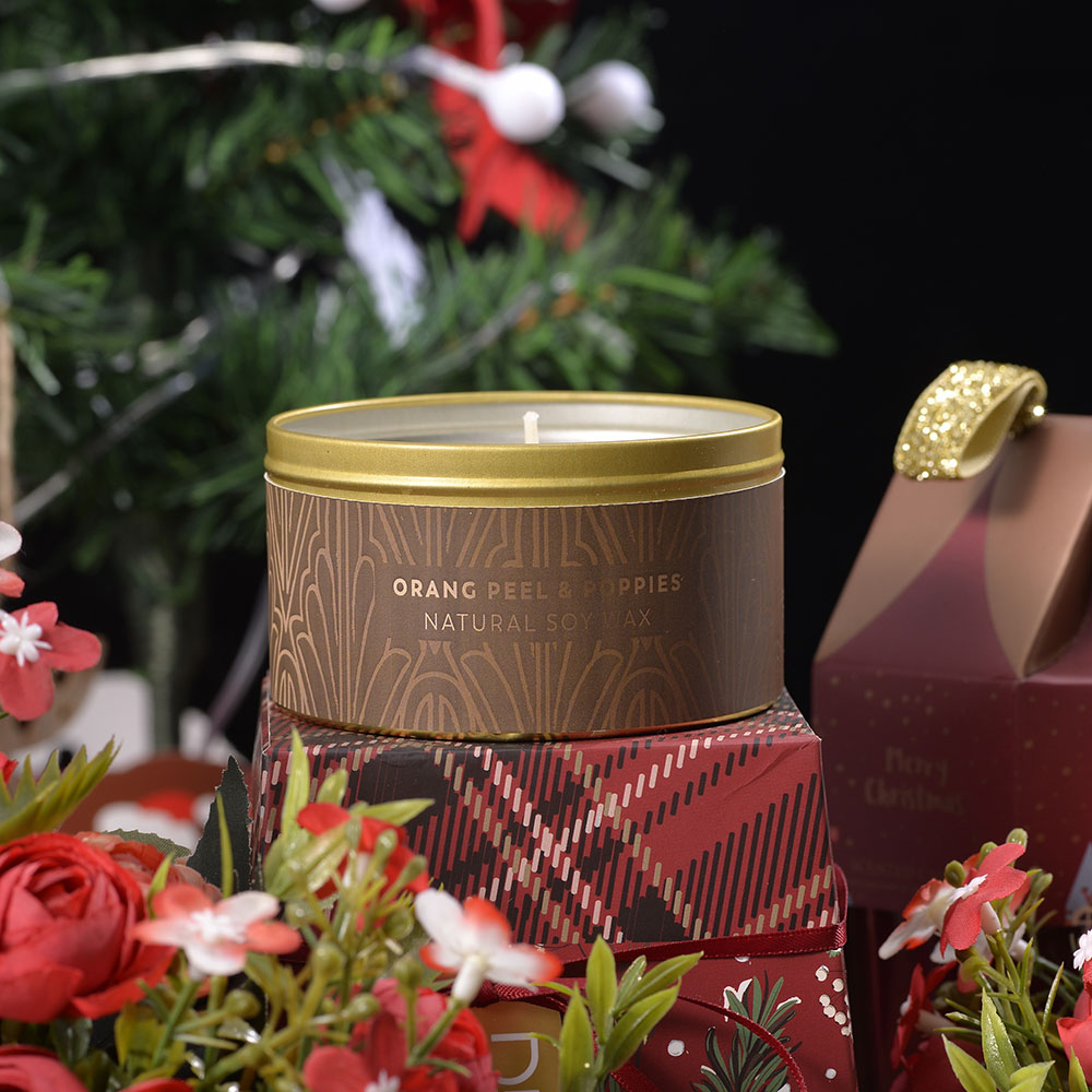private label natural soy wax tin gift set candles manufacturer