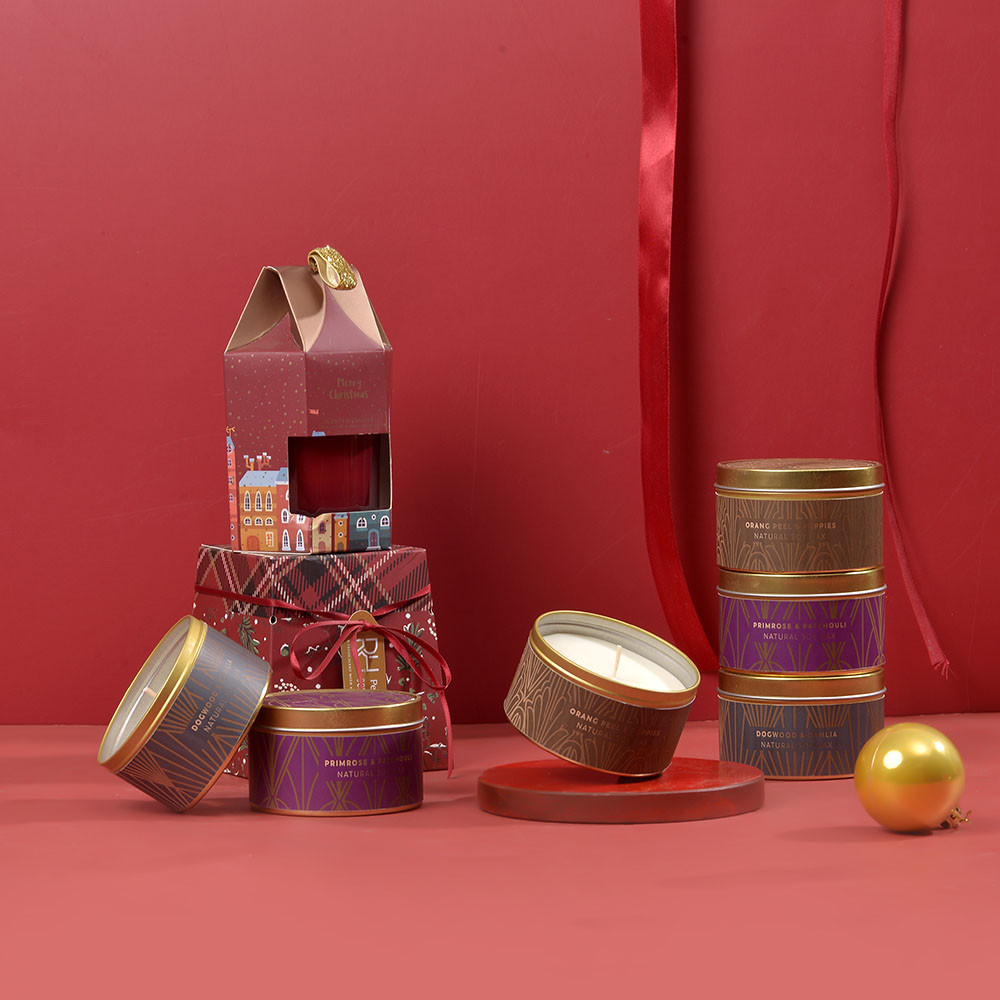 private label natural soy wax tin gift set candles manufacturer