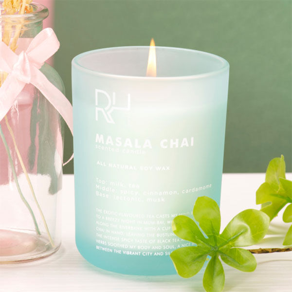 Wholesale Luxury Private Label Frosted Glass Jar Soy Wax Scented Candle