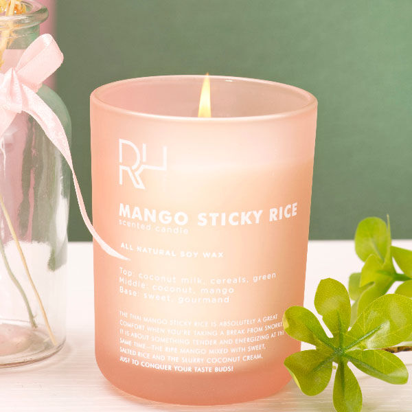 Wholesale Luxury Private Label Frosted Glass Jar Soy Wax Scented Candle