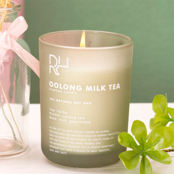 Wholesale Luxury Private Label Frosted Glass Jar Soy Wax Scented Candle