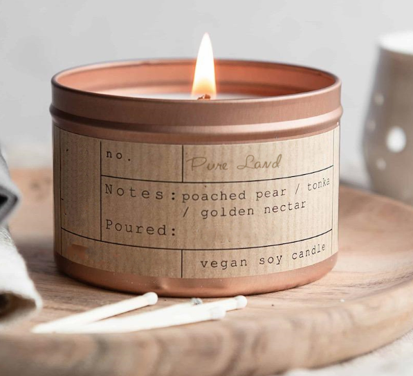Tin jar Scented Candle private label 