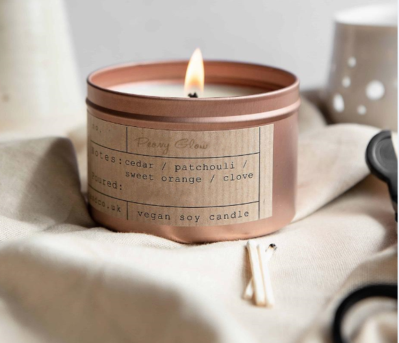 Tin jar Scented Candle private label 