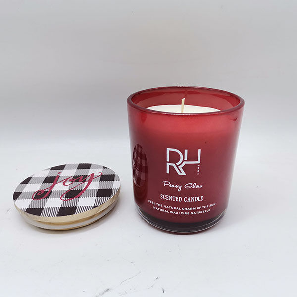 Customized Printing Glass Jar Essential Soy Wax Scented Candles