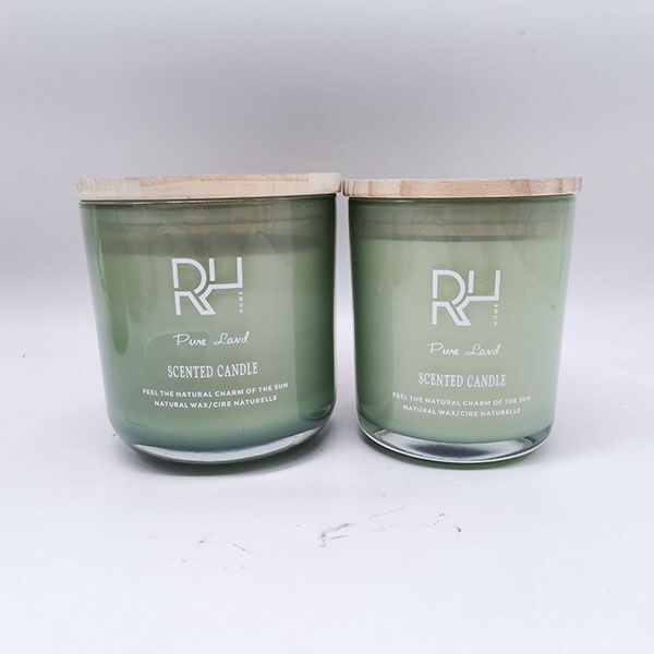 Customized Printing Glass Jar Essential Soy Wax Scented Candles