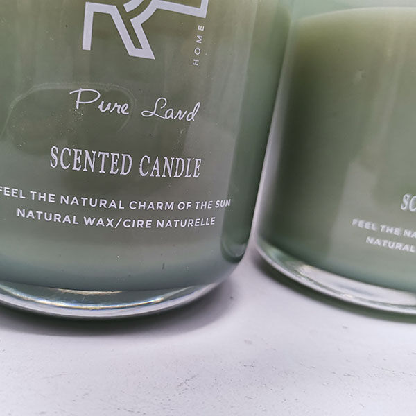 Customized Printing Glass Jar Essential Soy Wax Scented Candles