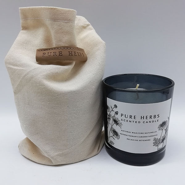 private label customized Aroma soy wax scented candles in cotton bag