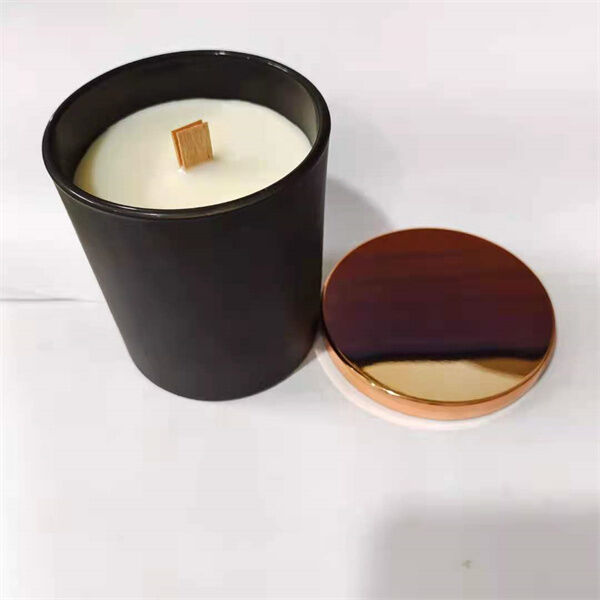 Black Jar with Gold Logo Customized Fragrance Scented Candle