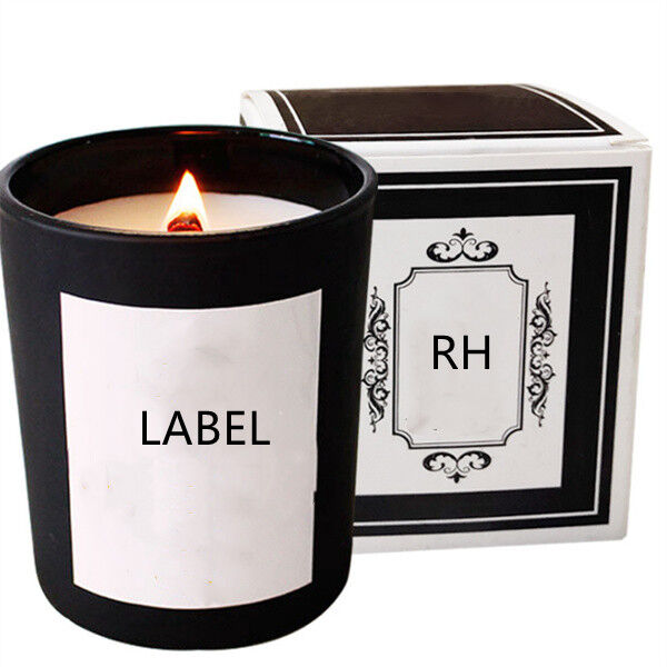 Black Jar with Gold Logo Customized Fragrance Scented Candle