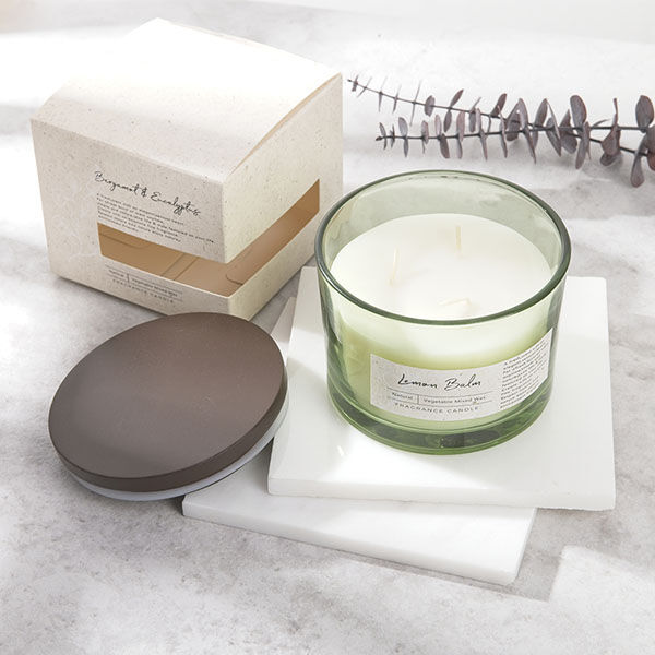 Custom Label Three Cotton Wick Fragranced oil scented candles for bath and body work