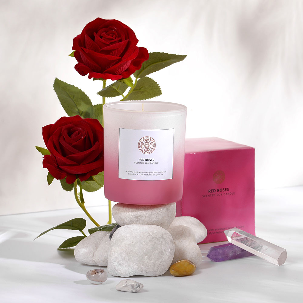 gradient custom candle manufacture luxury soy wax aromatherapy candle
