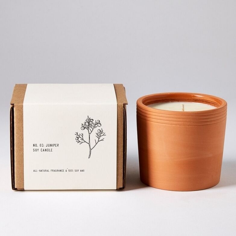 Private Label Customized Soy Wax Organic Scented Candles Pottery