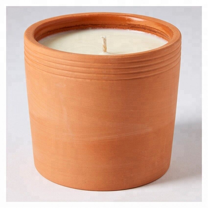 Private Label Customized Soy Wax Organic Scented Candles Pottery