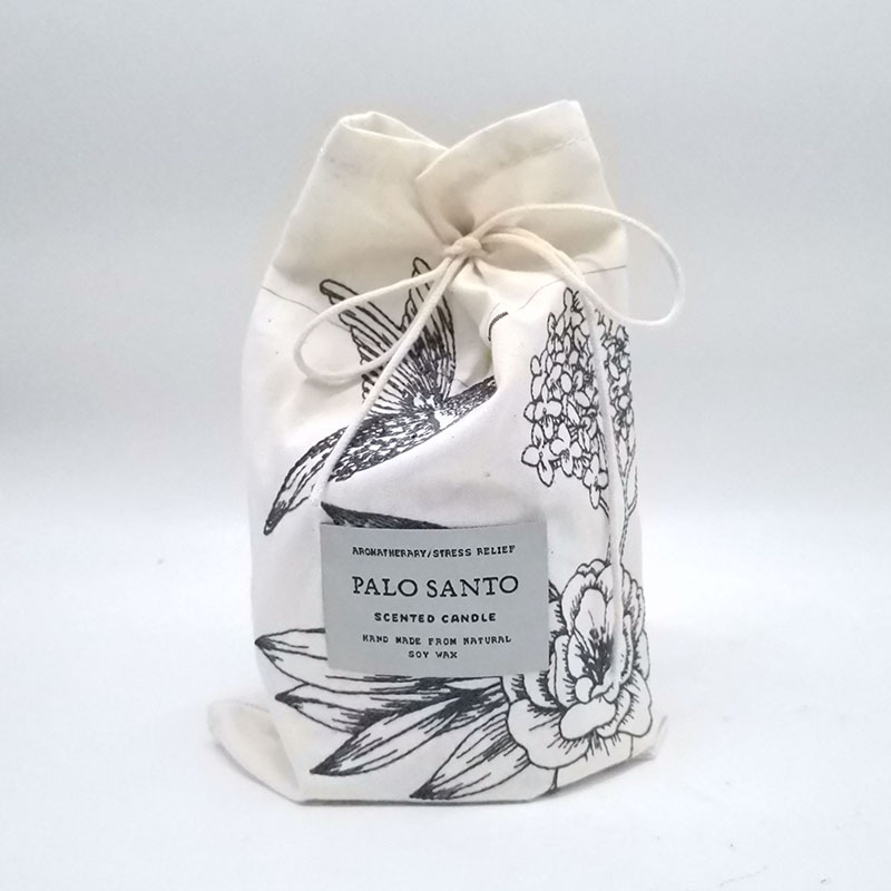 New Design Private Label Natural Soy Wax Strong Scented Candles in Cotton Bag