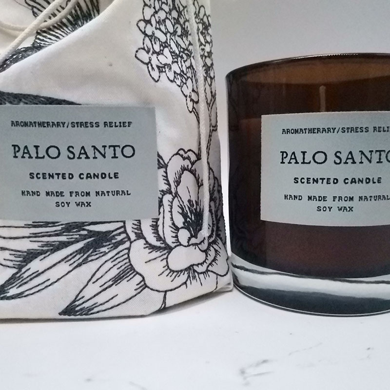 New Design Private Label Natural Soy Wax Strong Scented Candles in Cotton Bag