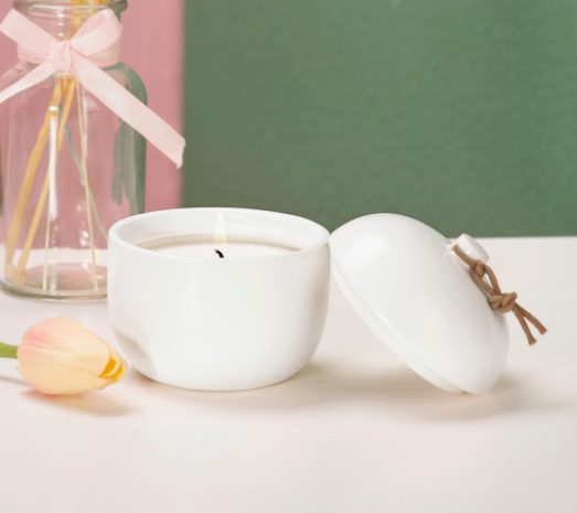 Ceramic Scented Candle with private label 
