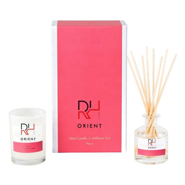 Aroma Naturals Promotion Handmade Farmhouse Eco Friendly Scented Candle Diffuser Set
