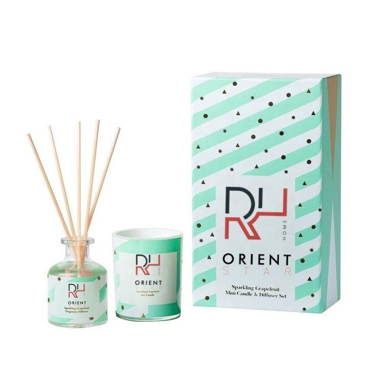 Aroma Naturals Promotion Handmade Farmhouse Eco Friendly Scented Candle Diffuser Set