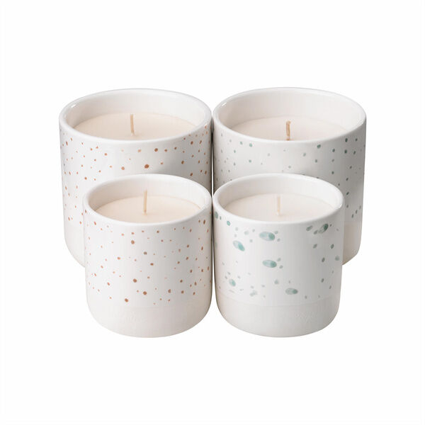 China Supplier Ceramic Soy Wax Customized LOGO Box Scented Candle