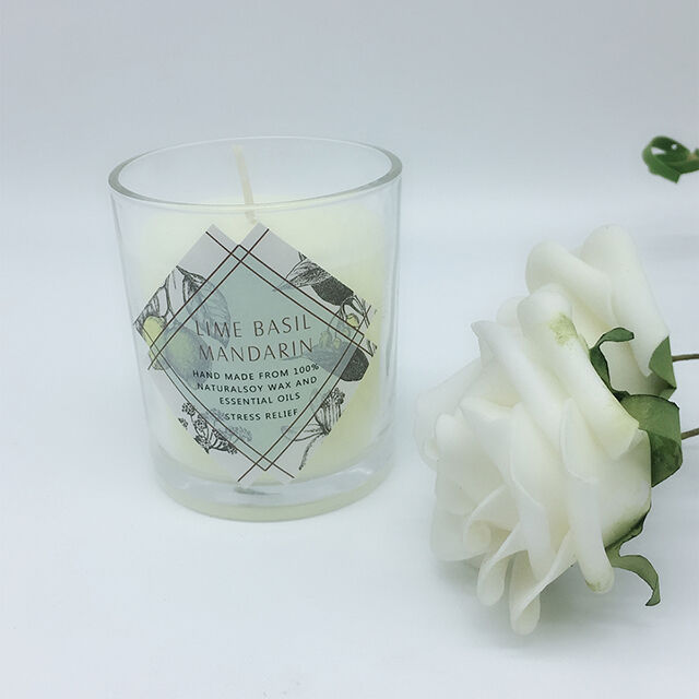 Personalized Private Label Eco Friendly Smokeless Natural Soy Wax Glass Gar Scented Candles