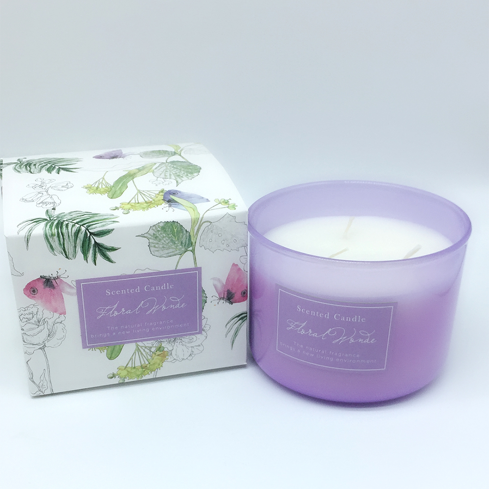 Natural Scented Wax Candle 3 Wicks Aromatherapy Candle for Home Relaxing Candle Gift