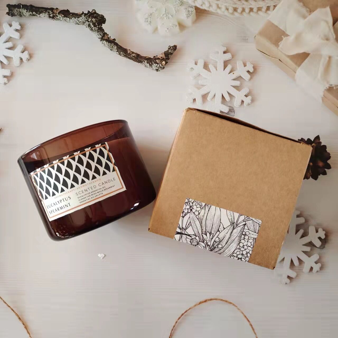 Luxury Gift Box Scented Candle private label with lid