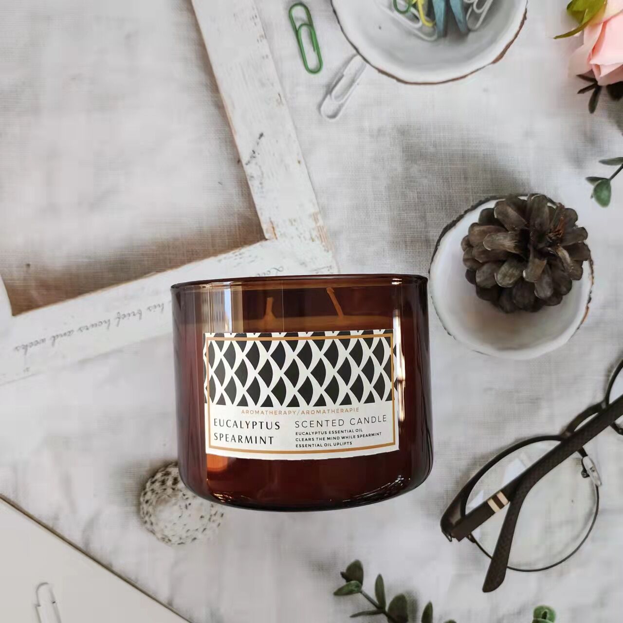 Luxury Gift Box Scented Candle private label with lid