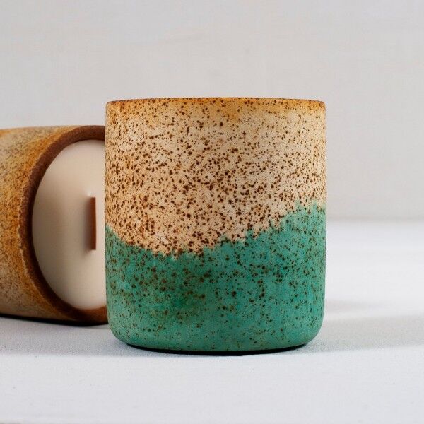 OEM Luxury Scented Cement Holder Classic Candle Home Decoration Natural Essential Oil Wood wick