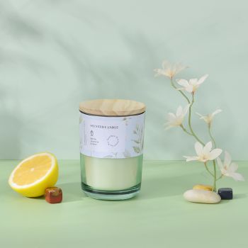 Wood lid Luxury Scented Soy Wax Candle Home Decoration Natural Organic wax Color changing