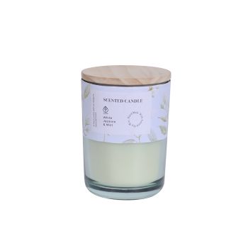 Wood lid Luxury Scented Soy Wax Candle Home Decoration Natural Organic wax Color changing