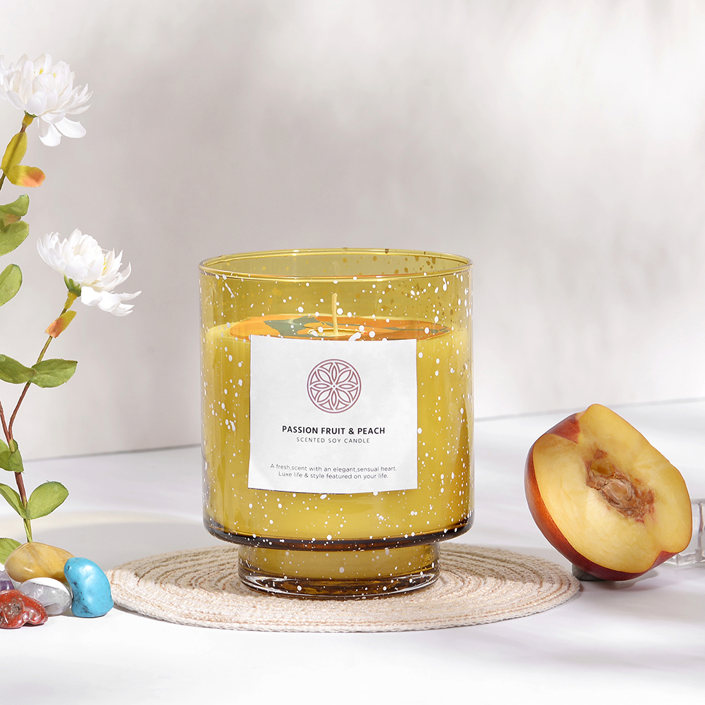 luxury private label soy wax essential oil candle manufacturer scented candles with wood lid