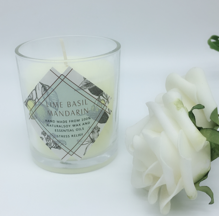 Personalized Private Label Eco Friendly Smokeless Natural Soy Wax Glass Gar Scented Candles
