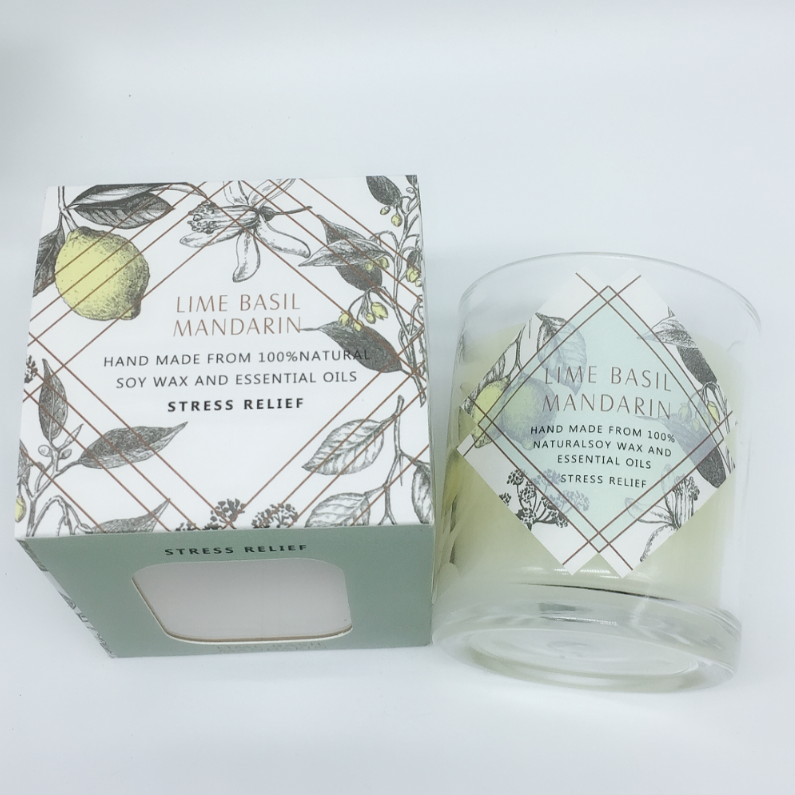 Personalized Private Label Eco Friendly Smokeless Natural Soy Wax Glass Gar Scented Candles