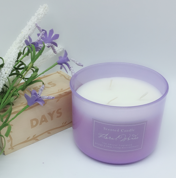 Natural Scented Wax Candle 3 Wicks Aromatherapy Candle for Home Relaxing Candle Gift