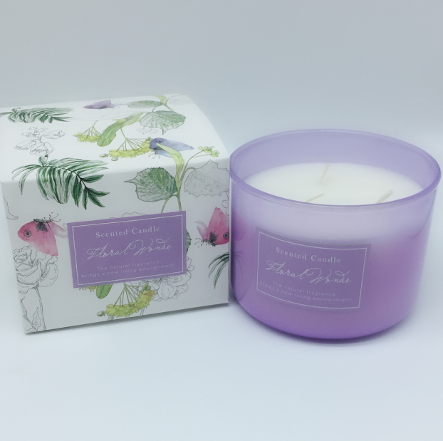 Natural Scented Wax Candle 3 Wicks Aromatherapy Candle for Home Relaxing Candle Gift