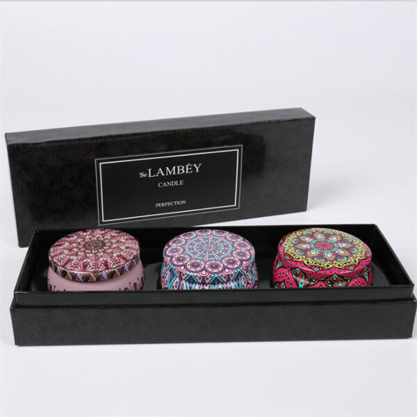 Customized Private LOGO Label Gift set Tin Soy Wax Candle