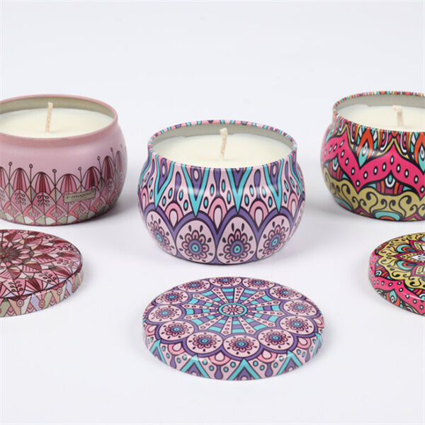 Customized Private LOGO Label Gift set Tin Soy Wax Candle