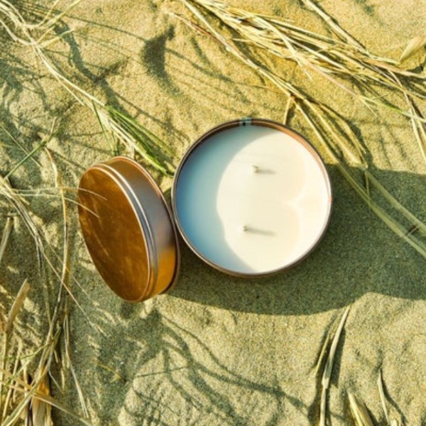Luxry aromatherapy Cotton wicks glass Gift Customized tin Scented Candle