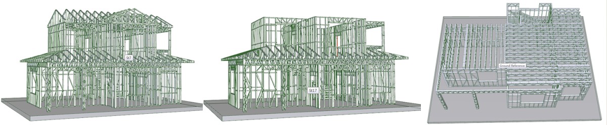 轻钢房屋主体框架三个