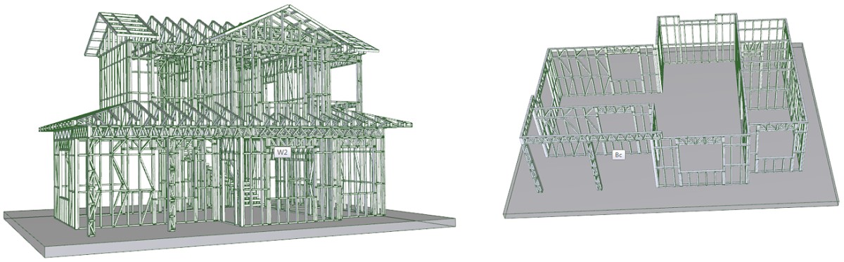 轻钢房屋主体框架两个