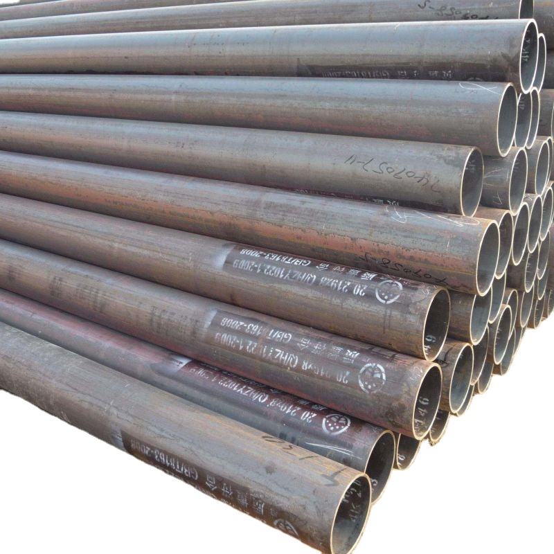 Black Painted ERW Longitudinal Seam Welded Steel Pipe for Construction and Scaffolding