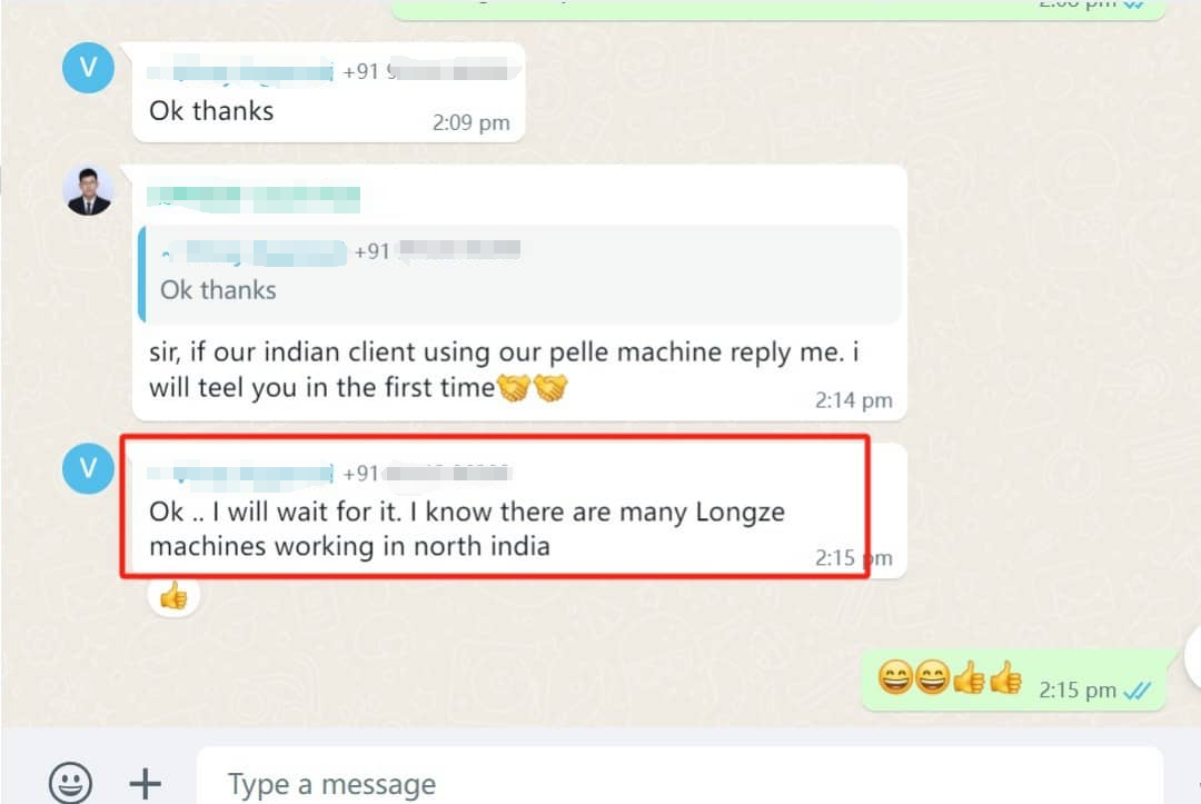 GOOD REPUTATION FEEDBACK FROM LONGZE CUSTOMER