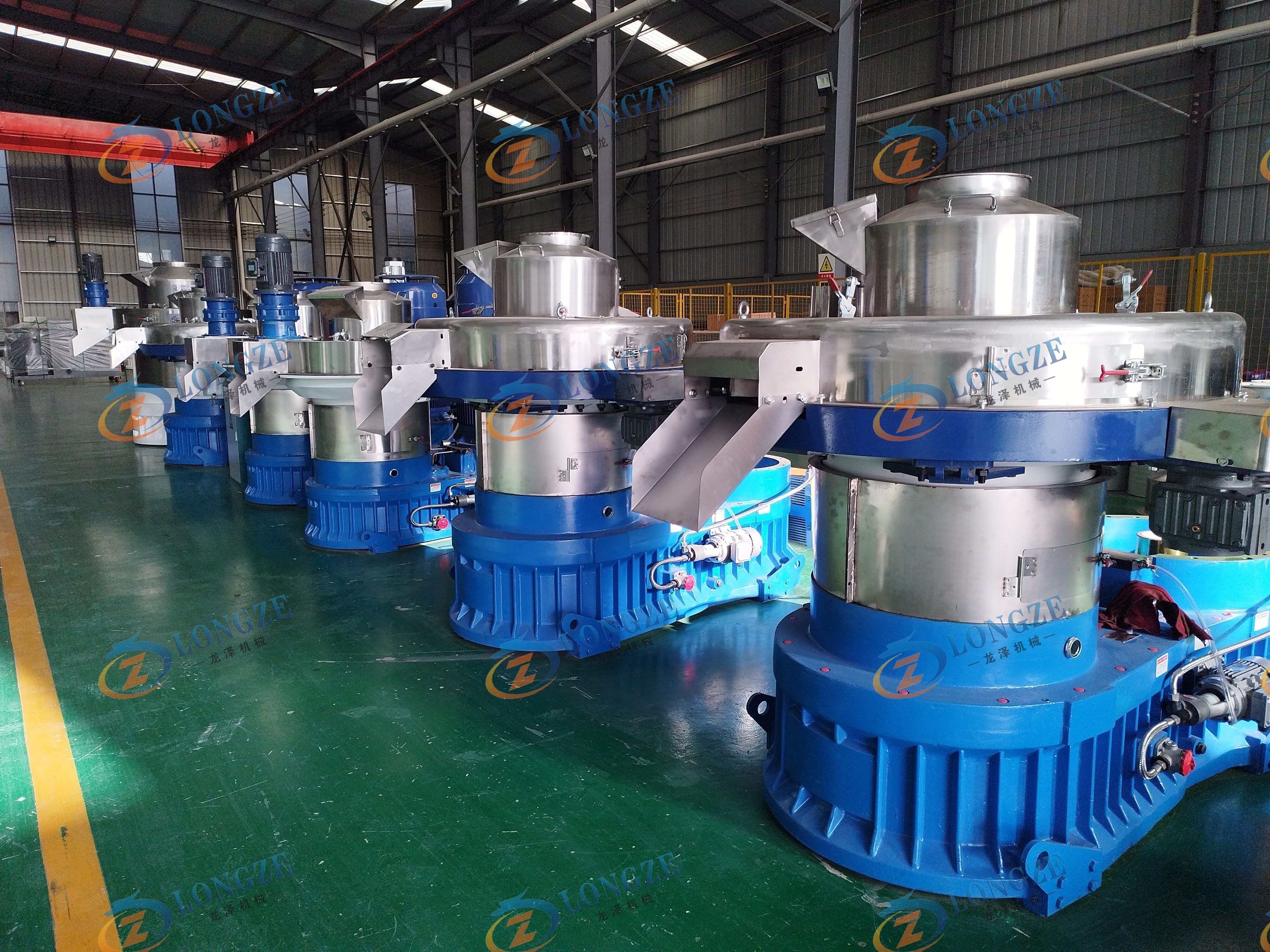 SHANDONG LONGZE~ 6sets 8th Gengetion 132KW Wood Pellet Machine Sent to India Gujarat